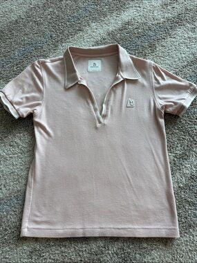 MaGNLENS Light Pink Short-Sleeve Polo with Contrast Edge